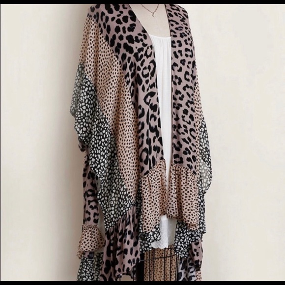 Tops - •Mix Print Kimono•